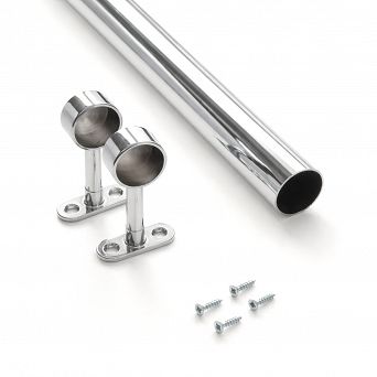 Drążek meblowy z uchwytanmi dystansowymi (komplet)