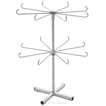 Stojak obrotowy ekspozycyjny dwupoziomowy