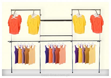 REGAŁ RUROWO OWALNY 3M 2 PÓŁKI