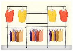 REGAŁ RUROWO OWALNY 3M 2 PÓŁKI