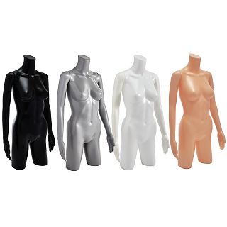 Ekspozytor damski długi z rękami srebrny - 2