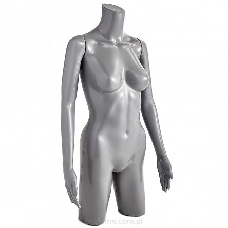 Ekspozytor damski długi z rękami srebrny