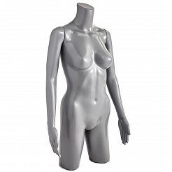 Ekspozytor damski długi z rękami srebrny