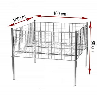 KOSZ MAGAZYNOWY b. mocny na profilu 100x100cm - 2